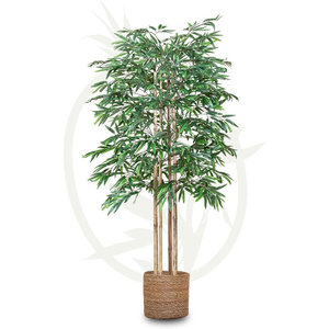 Árbol de bambú artificial de 5 pies de altura personalizable, decoración tropical de plástico de 60 pulgadas para el hogar, boda, Navidad, Año Nuevo - Product Image 2