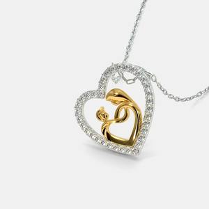 จี้เพชรประดับสำหรับคุณแม่พร้อมทอง14K สีสดใสสดใสเหมาะสำหรับใช้ในห้องปฏิบัติการดีไซน์ล่าสุด - Product Image 3