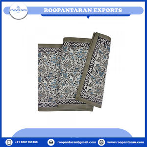 Meilleure vente 100% pur coton toile chemin de table traditionnel main bloc imprimé brodé tissé motif floral 33X170 pouces - Product Image 4