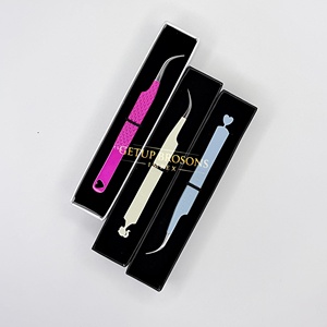 GETUP BROSONS IMPEX Acero Inoxidable Liso con Recubrimiento en Polvo de Color Rosa Intenso, Azul y Blanco, Diseño de Corazón Recortado, Dorado, Antiestático - Product Image 5