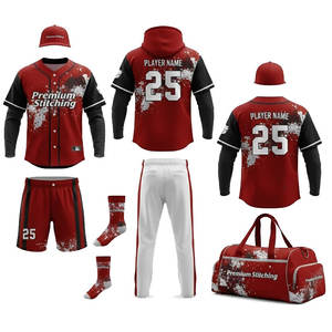Tenues de baseball personnalisées en gros, maillots et pantalons d'équipe OEM, uniforme de jeu d'entraînement sublimé - Product Image 6