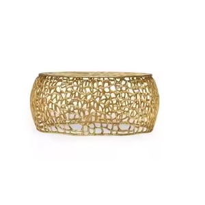 Azora Industries Grande Table Centrale Martelée en Aluminium Laiton Antique Finition Nouveau Design Table Basse - Product Image 5