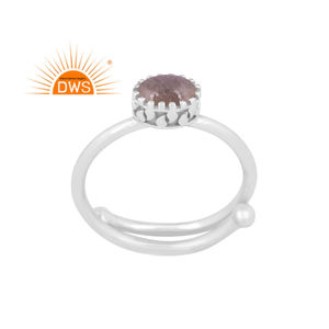 Best Selling Sterling Silver Natural Labradorite Gemstone <b>Adjustable</b> <b>Ring</b> Jewelry For Women Gift For Her - Product Image 1