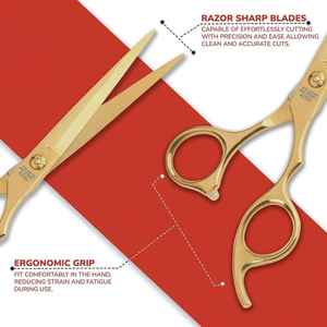 Tijeras de manicura antideslizantes Sharp 440C para corte de cabello y arte de uñas para principiantes y estilistas - Product Image 4