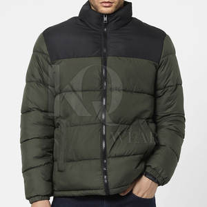Veste à col montant d'hiver personnalisée de haute qualité à bas prix 2025, couleur personnalisée, logo frontal, veste à bulles pour hommes, vêtements de rue les plus vendus - Product Image 1