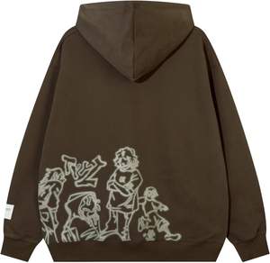 Autumn Streetwear Hoodies Lined Design Front Logo Silk Screen Printing Digital <b>Tie</b>-Dye Acid Wash Washed Techniques Solid Hooded - Product Image 5