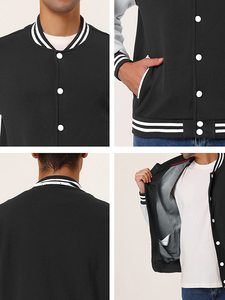 Custom Casual <b>Jacket</b> Slim Fit Men's Varsity College <b>Jackets</b> Baseball <b>Jacket</b> - Product Image 6