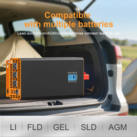 Convertisseur d'énergie solaire à onde sinusoïdale pure 1000W 2000W 3000W 4000W 12V 24V CC vers 110V 60HZ CA, onduleur monophasé