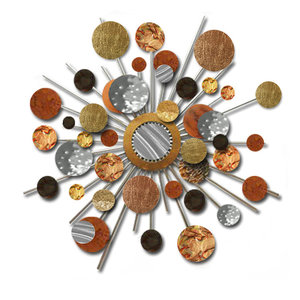 Vente en gros de nouvelle horloge murale suspendue de luxe Articles ménagers décoratifs Art mural en fer et métal Fabricant et exportateur en gros de l'Inde - Product Image 3