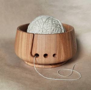 Bol de fil en bois domestique classique Forme et taille personnalisées de qualité supérieure Bol à tricoter en fil décoratif de l'Inde - Product Image 4