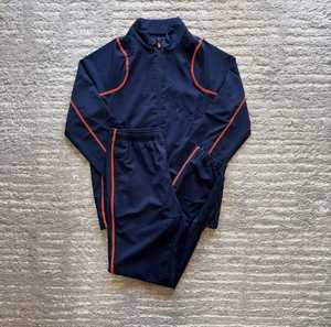 High Quality Customizable Tracksuit Eco-Friendly Elastic <b>Waist</b> Breathable Lightweight Solid Winter Set Customizable Front - Product Image 2