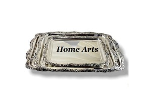 ถาดช็อคโกแลตสีเงินสแตนเลส ชุด 2 ขนาด ถาดเสิร์ฟขนมหวานสำหรับงานปาร์ตี้ - Product Image 3