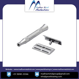 Matériau en laiton de haute qualité Pearl Blaze Razor Rasoir de sécurité à double tranchant Fabricant indien - Product Image 2