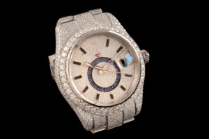 Reloj de Lujo con Diamantes de Imitación, Estilo Hip Hop, Completamente Engastado, de Acero Inoxidable, Esfera Plateada y Dorada, Mecánico, para Hombre - Product Image 5