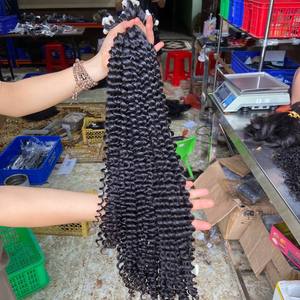 Meilleure vente Paquets de Cheveux Bruts Vietnamiens Ondulés Italiens Curl Extensions Fermeture Frontale Ensemble Perruques de Haute Qualité Produits - Product Image 1