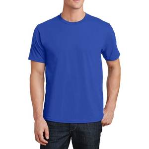 T-shirt à manches courtes en pur coton à col rond épais, ample, couleur unie, blanc, bas pour hommes et femmes, couleur unie - Product Image 2