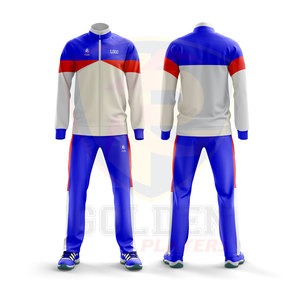 Chándal de color azul/gris de marca propia de Golden Players para hombre 100% chándal de diseño de logotipo personalizado de alta calidad - Product Image 1