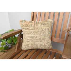 Almohada de retazos Kantha de lana Beige de 14x14 DE LUJO tejida con diseño de estampado bordado esponjoso Vintage para ropa de cama de sofá - Product Image 1