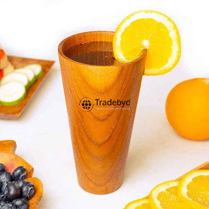 Vasos ecológicos hechos a mano, estantes minoristas de vidrio de madera Natural para tiendas de regalos, decoración del hogar, boutiques, vasos de plástico Tradebyd - Product Image 2