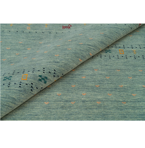 Alfombra Gabbeh de Lana Verde Hecha a Mano, Alfombra Tribal Bohemia, Alfombra de Gran Tamaño Personalizada, Alfombra Acogedora para Decoración del Hogar - Product Image 1