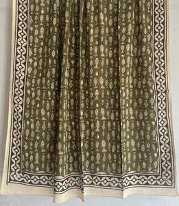 Jaipur fabriqué à la main 100% coton écharpe traditionnelle main bloc imprimé respirant écharpe Boho Chic fait à la main doux coton écharpe - Product Image 3