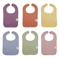 Bavoirs bébé bouton carré doux réutilisables personnalisés anti-salissure serviette mousseline 100% coton bavoirs bébé