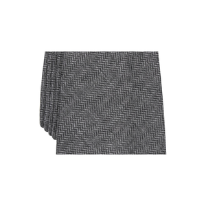 Cravatta Classica da Uomo Tasso Elba in Seta Grigia con Stampa Jacquard Floreale a Spina di Pesce, Stile Casual con Motivo a Pois, Taglia Regolare, Ideale per Regali - Product Image 2