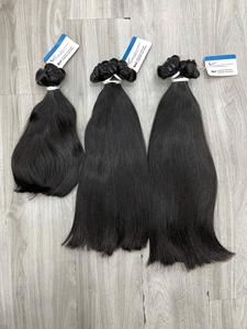 Extensions de cheveux humains vietnamiens bruts, texture naturelle droite et naturellement ondulée, double trame machine, haute qualité - Product Image 5