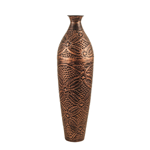 Vases en métal vintage élégants Accents de décoration intemporels Design d'intérieur d'inspiration rétro classique Mariage en étain Charme du vieux monde - Product Image 1