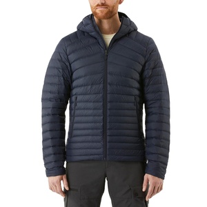 Blouson matelassé en toile personnalisé OEM pour hommes avec logo sur mesure, séchage rapide et respirant, style urbain, vente en gros - Product Image 1