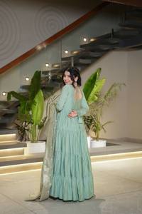 Tennecy Dernières Eid Festival Wear Gown With Dupatta Salwar Suit Kameez Robes pour femmes pakistanaises Robe longue Robe de mariée indienne - Product Image 4