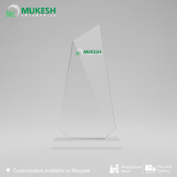 Trophée en acrylique poli gravé de qualité supérieure, durable, personnalisable, récompense d'entreprise, souvenir, logo imprimé en typographie, vente en gros Mukesh