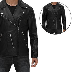 Chaqueta de Cuero Genuino con Mangas Convertibles y Forro Extraíble para Todas las Temporadas, Color Marrón Vintage, Manga Larga Completa - Product Image 3