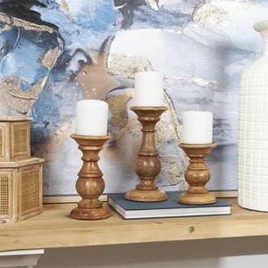 Bougeoir en bois fait à la main en Inde Nouveau design Décoratif pour la maison de Noël pour les vacances divertissant - Product Image 3