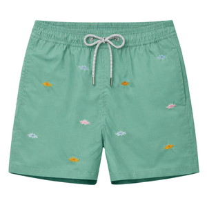 Shorts de bain verts pour hommes, shorts de plage d'été, légers, à séchage rapide - Product Image 1