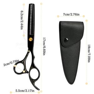 Tijeras de Peluquería Profesionales Hechas a Medida de Acero Inoxidable para Diestros, Punta Roma, 32 Dientes, para Cortar y Entresacar Cabello |   Alta Calidad - Product Image 4