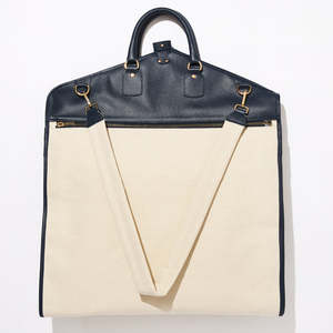 Sac de transport pour vêtements en cuir et toile de qualité supérieure, pliable, imperméable, respirant, écologique, organiseur de voyage pour - Product Image 2