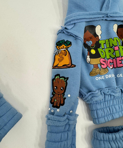 Chándal de Invierno para Niños al por Mayor, Personalizado, Holgado, con Bordado, Teñido, Estampado, con Capucha, Estilo Urbano, Forrado de Felpa de Algodón, de Secado Rápido - Product Image 5