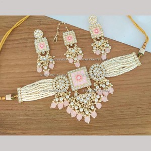 สร้อยคอเครื่องประดับแฟชั่นสำหรับผู้หญิงจากอินเดียสร้อยคอทำด้วยมือทำจากเรซิ่นทำเสร็จแล้วดูน่าสนใจ - Product Image 4