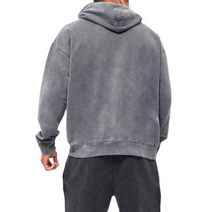 Sweat à capuche délavé à l'acide au prix de gros pour hommes, sweat vierge à capuche délavé à l'acide pour hommes, coupe régulière, 2026 - Product Image 5