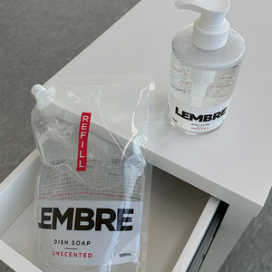 น้ำยาล้างจานแบบเติม LEMBRE อ่อนโยนต่อสิ่งแวดล้อม ขนาด 1000 มล. ขจัดคราบไขมัน ไม่ทิ้งคราบ สำหรับล้างจาน - Product Image 6