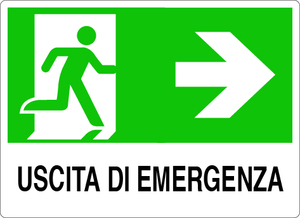 Segnale di Emergenza Uscita Destra cm. 30x20 - Product Image 1