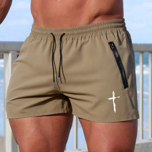 Bañador de verano para hombre, pantalones cortos de playa con estampado cruzado para hombre, ropa deportiva para correr - Product Image 3