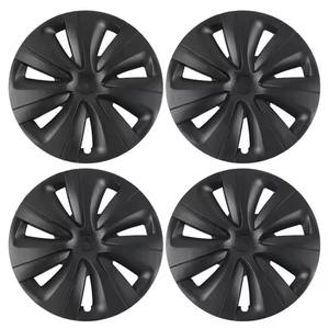 Convient à 2023 Tesla Model 3 Highland Wheel Cover Hubcap 18 pouces Matte Black Symmetry Design (4 PCS) pour Model 3 <span class=keywords><strong>Aero</strong></span> Wheel Cover - Product Image 4