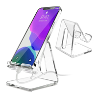 Présentoir de téléphone portable en acrylique transparent moderne Organisateur léger et écologique pour les vitrines de magasin et l'usage personnel