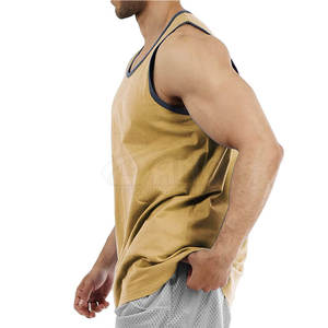 Camiseta sin mangas de verano para hombre al por mayor, de alta calidad, personalizada, con etiqueta privada, transpirable, de punto, de algodón y fibra de bambú, servicio OEM, informal - Product Image 4