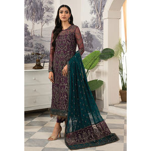 Traje Salwar Kameez de gasa de proveedor directo de fábrica para mujer, diseño tradicional, ligero, de alta calidad, vestido de fiesta para mujer bajo - Product Image 1
