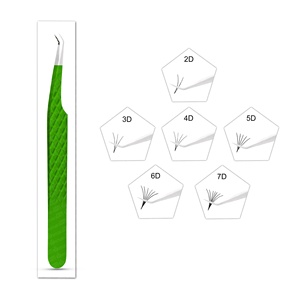 Pinces à épiler pour extensions de cils en acier inoxydable, directement de l'usine, faciles à utiliser, antistatiques, non corrosives, avec pointe en fibre - Product Image 5