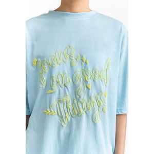 Camiseta de Punto Bordada Azul Cielo 231-213-025 - Product Image 3