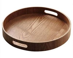 Plateau de service rond en bois de qualité supérieure 100% - Product Image 3
